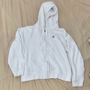 Calvin Klein Relaxed Fit Hoodie, Men's Medium, White